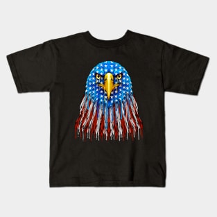 American Flag Eagle Kids T-Shirt